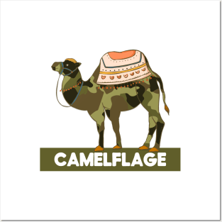 Funny Camelflage Camel Animal Pun | Gift for Camel Lovers Posters and Art